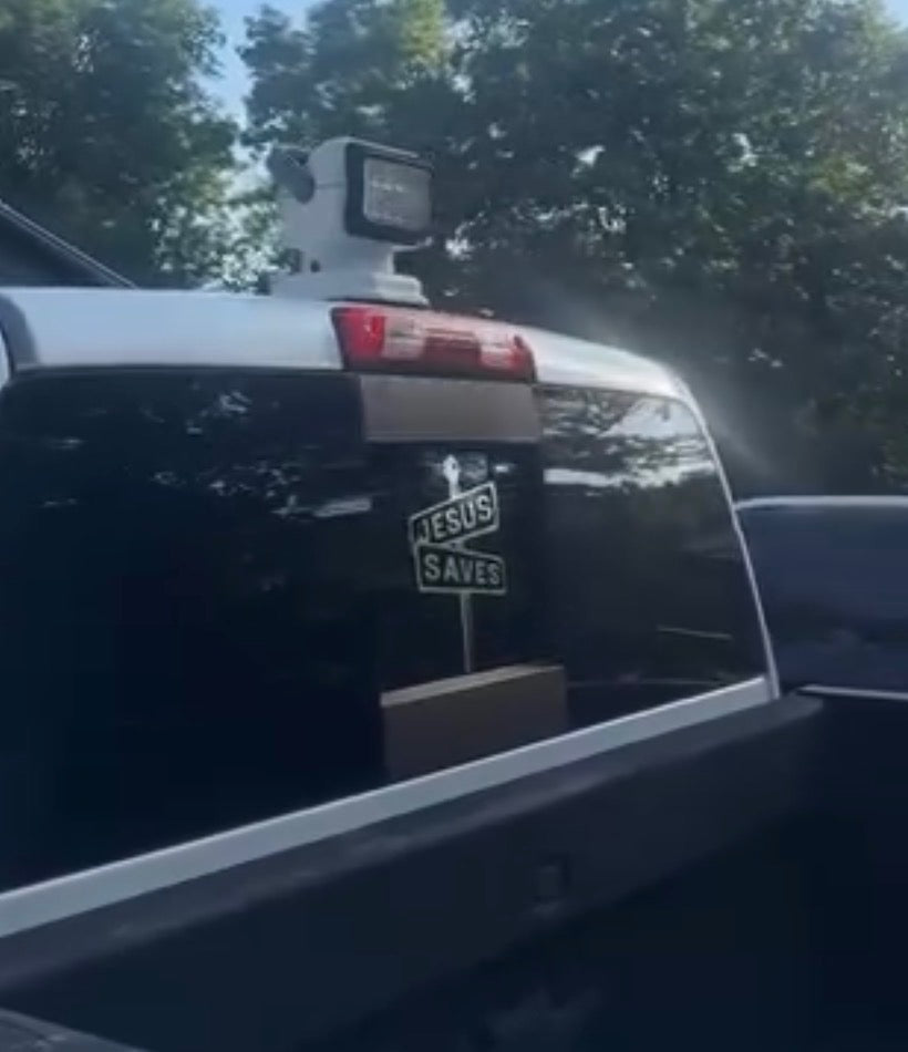 Jesus saves sign