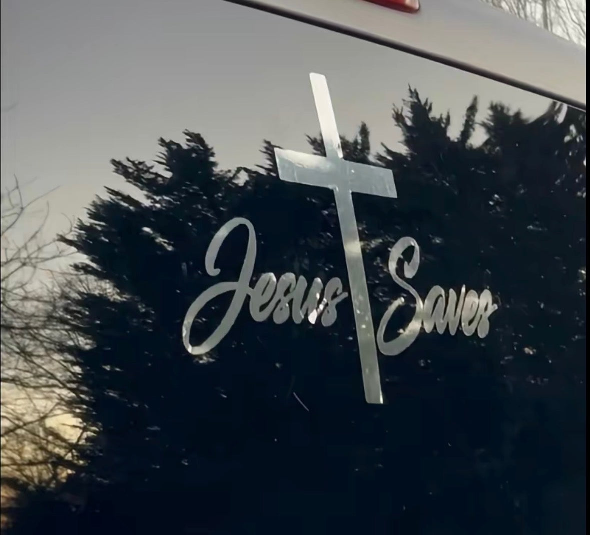 Jesus saves decal banner style